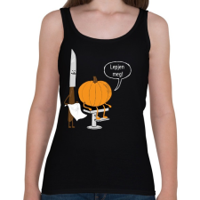 PRINTFASHION Halloween barber - Női atléta - Fekete női felső