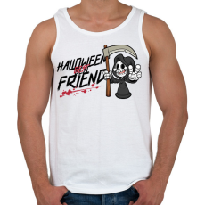 PRINTFASHION Halloween Best Friend - Férfi atléta - Fehér