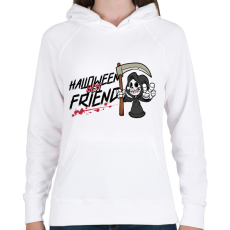 PRINTFASHION Halloween Best Friend - Női kapucnis pulóver - Fehér