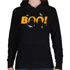 PRINTFASHION Halloween Boo! - Női kapucnis pulóver - Fekete