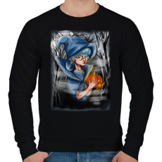 PRINTFASHION Halloween boszorkány - Férfi pulóver - Fekete