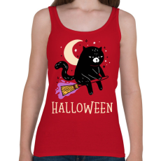 PRINTFASHION Halloween cat - Női atléta - Cseresznyepiros