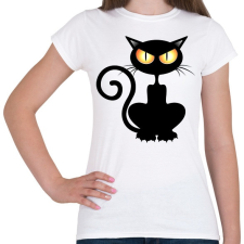 PRINTFASHION Halloween cat - Női póló - Fehér női póló