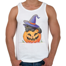 PRINTFASHION Halloween cica - Férfi atléta - Fehér atléta, trikó