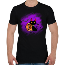 PRINTFASHION Halloween Cica - Férfi póló - Fekete