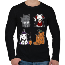 PRINTFASHION halloween cicák - Férfi hosszú ujjú póló - Fekete férfi póló