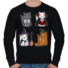 PRINTFASHION halloween cicák - Férfi pulóver - Fekete férfi pulóver, kardigán