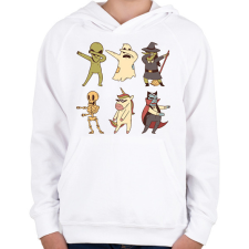 PRINTFASHION Halloween csapat - Gyerek kapucnis pulóver - Fehér gyerek pulóver, kardigán