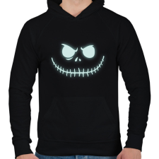 PRINTFASHION Halloween csontváz - Férfi kapucnis pulóver - Fekete férfi pulóver, kardigán