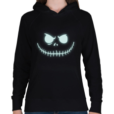 PRINTFASHION Halloween csontváz - Női kapucnis pulóver - Fekete