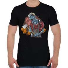 PRINTFASHION Halloween csontváz szörny - Férfi póló - Fekete