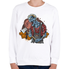 PRINTFASHION Halloween csontváz szörny - Gyerek pulóver - Fehér