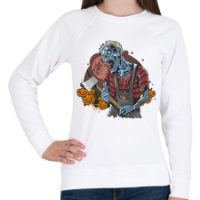 PRINTFASHION Halloween csontváz szörny - Női pulóver - Fehér női pulóver, kardigán