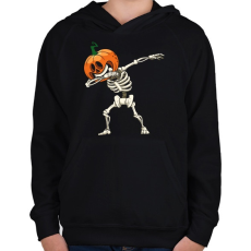 PRINTFASHION Halloween dab - Gyerek kapucnis pulóver - Fekete