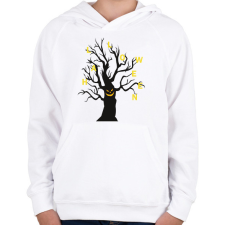 PRINTFASHION Halloween fa - Gyerek kapucnis pulóver - Fehér gyerek pulóver, kardigán