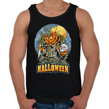 PRINTFASHION Halloween - Férfi atléta - Fekete atléta, trikó