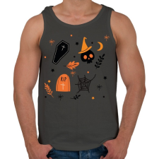 PRINTFASHION Halloween - Férfi atléta - Sötétszürke atléta, trikó