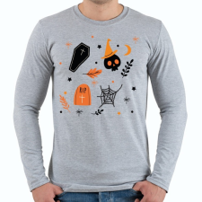 PRINTFASHION Halloween - Férfi hosszú ujjú póló - Sport szürke férfi póló