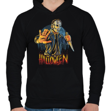 PRINTFASHION Halloween - Férfi kapucnis pulóver - Fekete férfi pulóver, kardigán