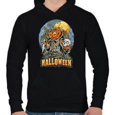 PRINTFASHION Halloween - Férfi kapucnis pulóver - Fekete
