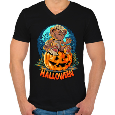 PRINTFASHION halloween - Férfi V-nyakú póló - Fekete
