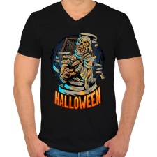 PRINTFASHION halloween - Férfi V-nyakú póló - Fekete férfi póló