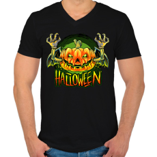 PRINTFASHION halloween - Férfi V-nyakú póló - Fekete