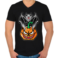 PRINTFASHION halloween - Férfi V-nyakú póló - Fekete férfi póló