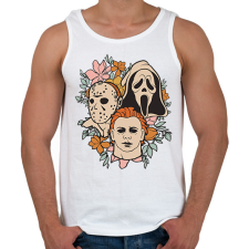 PRINTFASHION Halloween Friends - Férfi atléta - Fehér atléta, trikó