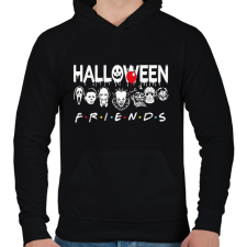 PRINTFASHION Halloween friends - Férfi kapucnis pulóver - Fekete férfi pulóver, kardigán