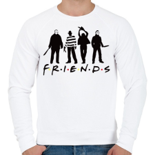 PRINTFASHION Halloween friends - Férfi pulóver - Fehér férfi pulóver, kardigán