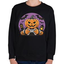 PRINTFASHION Halloween gamer - Gyerek pulóver - Fekete gyerek pulóver, kardigán