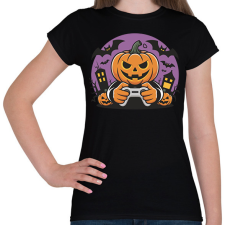 PRINTFASHION Halloween gamer - Női póló - Fekete női póló