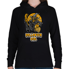 PRINTFASHION HALLOWEEN GIRL - Női kapucnis pulóver - Fekete