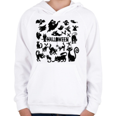 PRINTFASHION Halloween - Gyerek kapucnis pulóver - Fehér