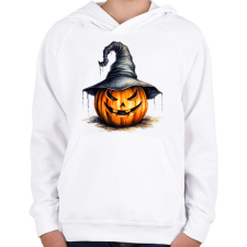 PRINTFASHION Halloween - Gyerek kapucnis pulóver - Fehér gyerek pulóver, kardigán