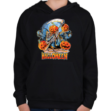 PRINTFASHION Halloween - Gyerek kapucnis pulóver - Fekete gyerek pulóver, kardigán