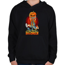 PRINTFASHION Halloween - Gyerek kapucnis pulóver - Fekete gyerek pulóver, kardigán