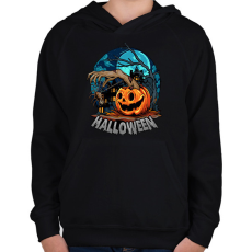 PRINTFASHION halloween - Gyerek kapucnis pulóver - Fekete