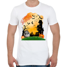 PRINTFASHION Halloween-i borzongás - Férfi póló - Fehér férfi póló