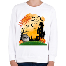 PRINTFASHION Halloween-i borzongás - Gyerek pulóver - Fehér gyerek pulóver, kardigán