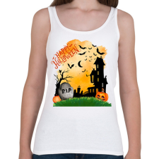 PRINTFASHION Halloween-i borzongás - Női atléta - Fehér női trikó