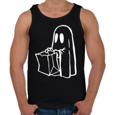 PRINTFASHION Halloween-i szellem - Férfi atléta - Fekete atléta, trikó