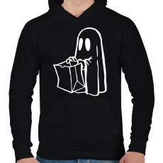 PRINTFASHION Halloween-i szellem - Férfi kapucnis pulóver - Fekete
