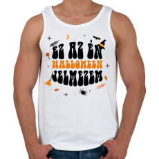 PRINTFASHION Halloween jelmez - Férfi atléta - Fehér