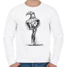 PRINTFASHION Halloween madárijesztő - Férfi pulóver - Fehér férfi pulóver, kardigán