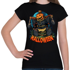 PRINTFASHION Halloween madárijesztő - Női póló - Fekete