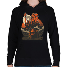 PRINTFASHION Halloween night - Női kapucnis pulóver - Fekete