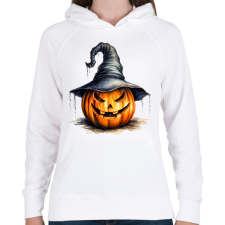 PRINTFASHION Halloween - Női kapucnis pulóver - Fehér női pulóver, kardigán