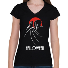 PRINTFASHION Halloween - Női V-nyakú póló - Fekete női póló